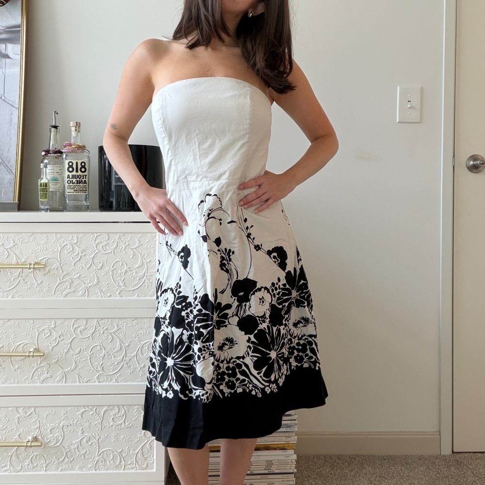 Ann Taylor Vintage Floral Strapless Dress